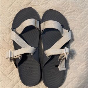 Chaco Lowdown Slide Sandals Gray and Cream size 10
